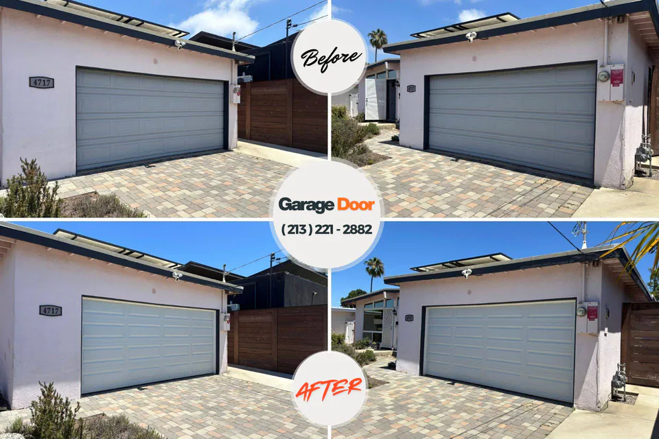 Before and after: garage door repair Fussels Corner, FL